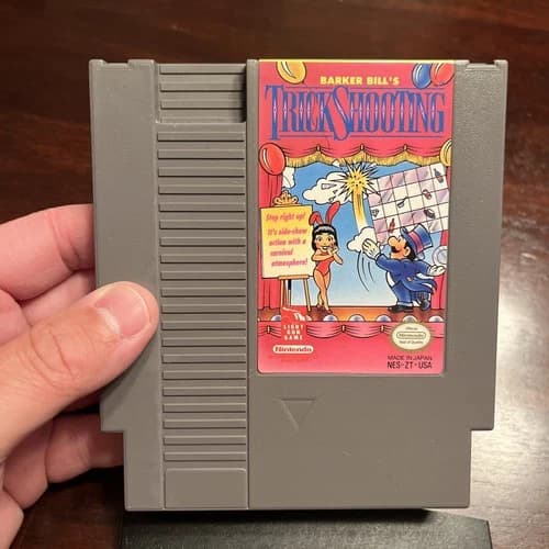 Nintendo NES Barker Bill’s Trick Shooting Authentic Tested & Working 1990 mint