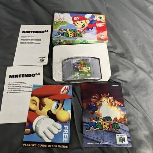 Super Mario 64. CIB Complete. N64 Nintendo 64. Tested. Authentic. Very Good.