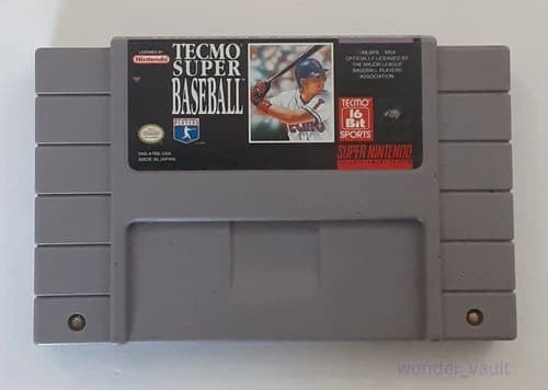 Tecmo Super Baseball SNES Cartridge Only Tested OEM 1994