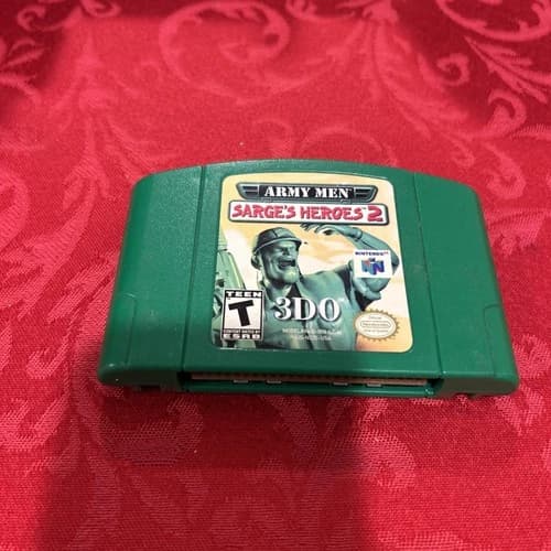 Army Men: Sarge's Heroes 2 (Nintendo 64, 2000) N64 Authentic Tested & Working