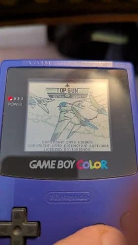 NINTENDO GAME BOY - 93 TOP GUN GUTS AND GLORY - DMG-GN-USA - WORKING/GREAT SHAPE