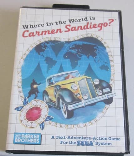Sega Master System II game - Where in the World is Carmen Sandiego?