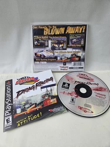 IHRA Motorsports Drag Racing Sony PlayStation 2001 CIB Complete Tested PS1 Game