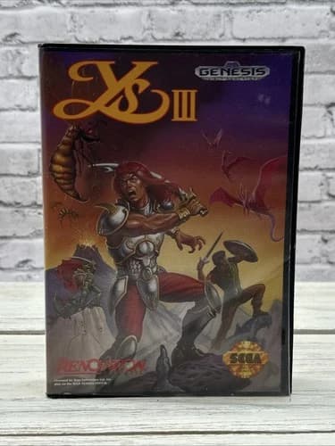 YS III: Wanderers From YS Sega Genesis 1991 Complete in Box