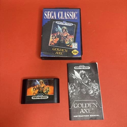 Golden Axe (Sega Genesis, 1989) Complete CIB Tested