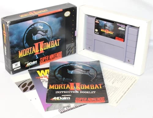 Mortal Kombat II SNES Super Nintendo Complete CIB! Good Condition w/ Reg! Rare!