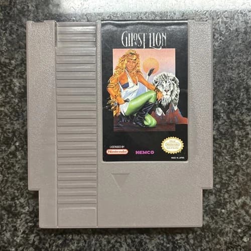 Nintendo Nes Ghost Lion Authentic Game Cartridge Tested Excellent Must See!