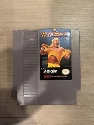 VINTAGE 1988 NES Nintendo WWE WWF Wrestlemania Game Cartridge HULK HOGAN