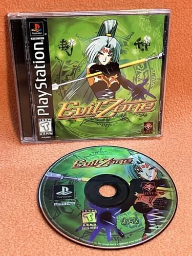 Evil Zone Sony PlayStation 1 PS1 Black Label Game Complete REG Card