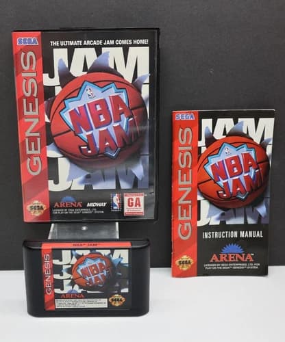 NBA Jam Sega Genesis 1994 CIB Tested Cleaned