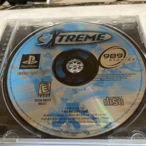 3Xtreme PlayStation PS1 Racing Extreme Sports Game NTSC Disc Only