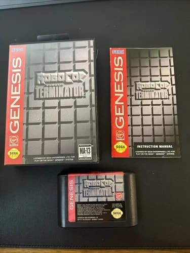 RoboCop vs. The Terminator (Sega Genesis, 1993) Complete Cib