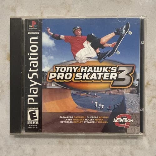 Tony Hawk's Pro Skater 3 Playstation 1 PS1 Complete CIB Authentic Black Label