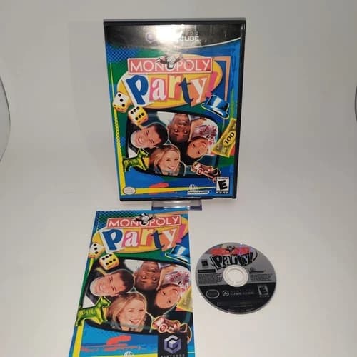 Monopoly Party (Nintendo GameCube, 2002) CIB w Manual Tested