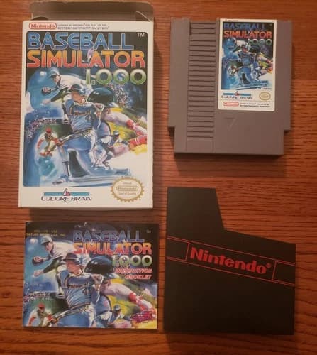Baseball Simulator 1.000 (Nintendo Entertainment System, 1989) CIB Complete NES