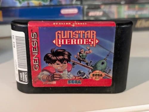 Gunstar Heroes (Sega Genesis) Complete Tested Works Rare Game