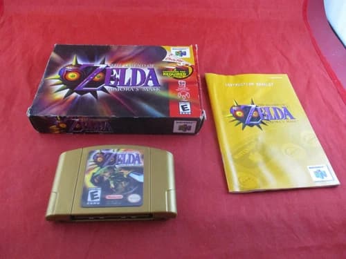 The Legend of Zelda: Majora's Mask (Nintendo 64 2000) N64 COMPLETE w/ Box manual