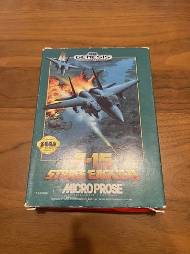 F-15 Strike Eagle II - Sega Genesis - Game W/ Box And Manual Tested