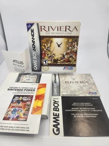 Riviera: The Promised Land (Nintendo Game Boy Advance, 2005) Complete. CIB