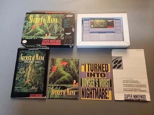 Complete In Box CIB Super Secret Of Mana 1994 Nintendo Super SNES