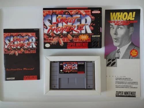 Super Street Fighter II SNES CIB Complete Box Manual Nintendo Authentic Tested