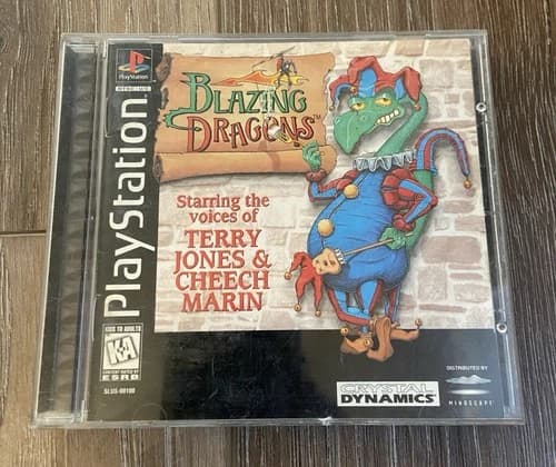 Blazing Dragons (Sony PlayStation 1, 1996) CIB Tested Working