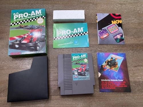 R.C Pro Am 1 RC Nintendo NES Complete Box Cart Manual Inserts Free Shipping