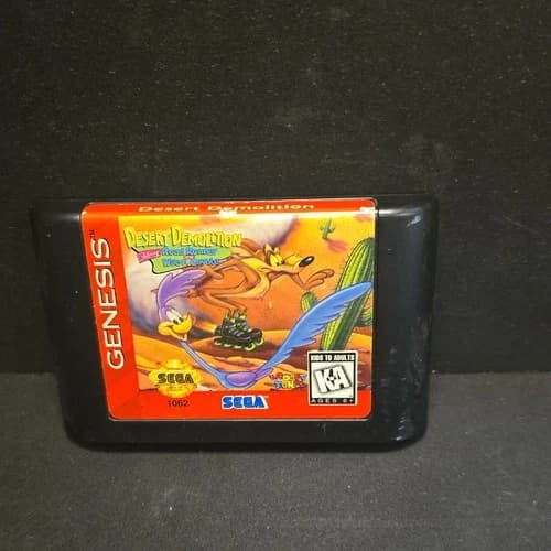 SEGA Desert Demolition Road Runner Wile E. Coyote Sega Genesis Looney Tunes