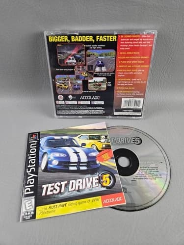 Test Drive 5 PlayStation Racing Video Game Multiplayer 1998 Accolade PS1