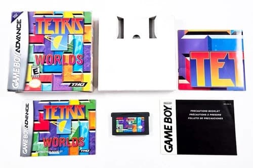 TETRIS WORLDS COMPLETE CIB 2001 Authentic Nintendo Game Boy Advance GBA Tested