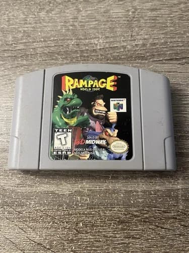 Rampage World Tour Nintendo 64 N64 - Authentic & Tested! Nice Condition!