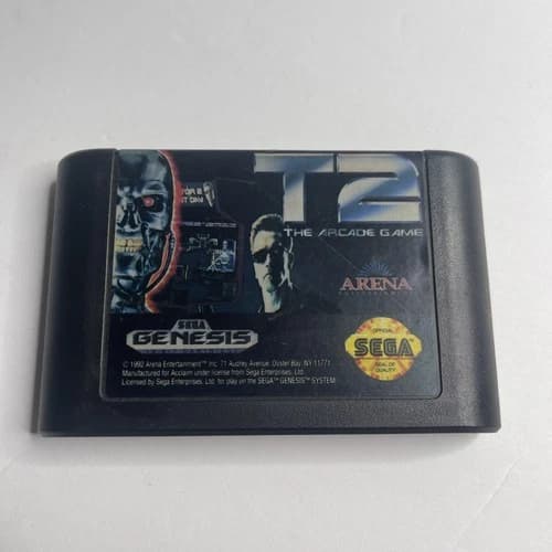 T2 Terminator 2: The Arcade Game (Sega Genesis, 1992) CART ONLY - TESTED WORKS