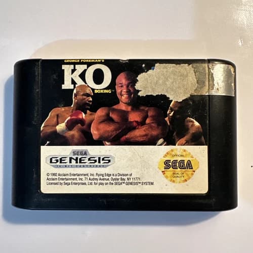 George Foreman's KO Boxing (Sega Genesis, 1992) Cartridge Only - Tested