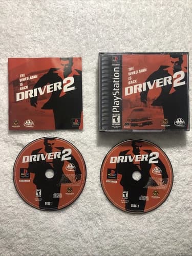 Driver 2 (Sony PlayStation 1, 2000 PS1) Complete w/ Manual Tested Black Label