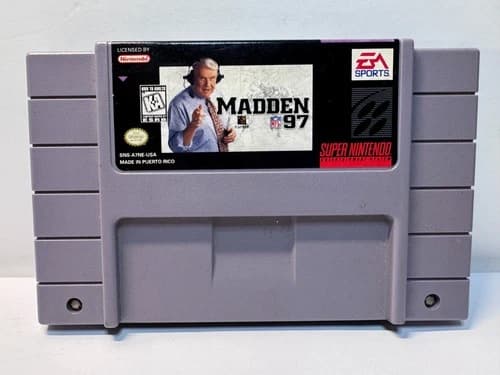 Madden NFL 97 (Super Nintendo SNES, 1996) Authentic. Working.