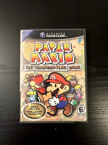 Paper Mario The Thousand-Year Door – Nintendo GameCube – CIB – Black – Tested
