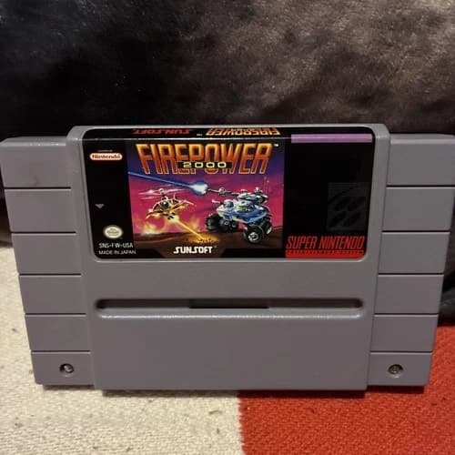 Firepower 2000 SNES Super Nintendo Cartridge Only Tested Working