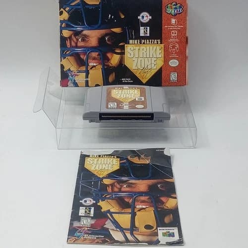 N64 Mike Piazza's Strike Zone Nintendo 64 Authentic Complete CIB Tested
