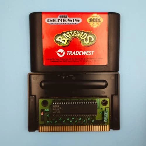 Battletoads (Sega Genesis, 1991) Tested - Cleaned- Cartridge Only-Free Shipping