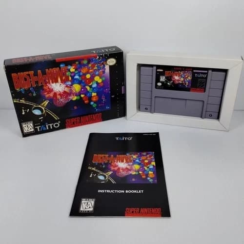 Bust-A-Move (Super Nintendo SNES) CIB Rare - Tested - Free Shipping