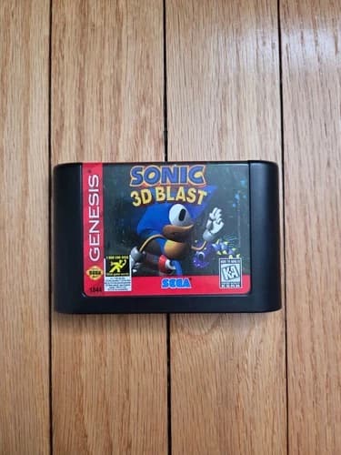 Sonic 3D Blast (Sega Genesis, 1996) Game Cartridge [TESTED & WORKS]