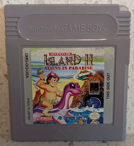 Adventure Island II Aliens in Paradise Nintendo Game Boy Authentic