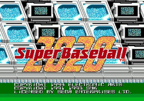 Super Baseball 2020 - Sega Genesis Game Complete