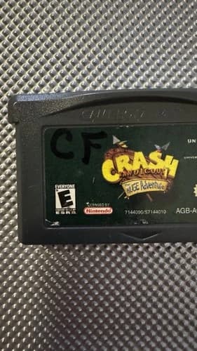 Crash Bandicoot The Huge Adventure Game Boy Advance Nintendo GBA Authentic Saves