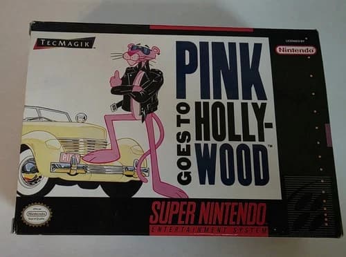 Pink Goes to Hollywood for Super Nintendo (SNES) CIB Complete Excellent