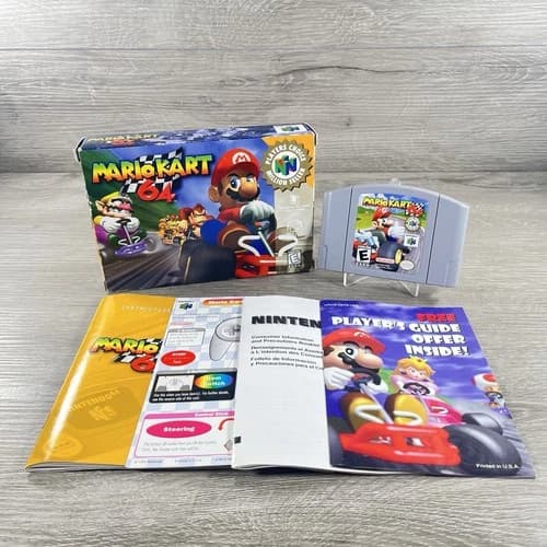 Mario Kart 64 for Nintendo 64 (N64) Complete in Box w/ Protector