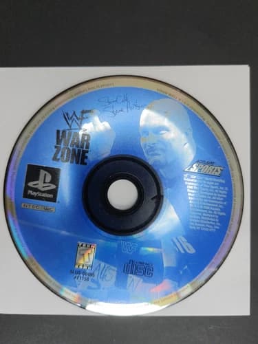 WWF War Zone Warzone - PlayStation 1 PS1 - DISC ONLY BLACK LABEL WWE