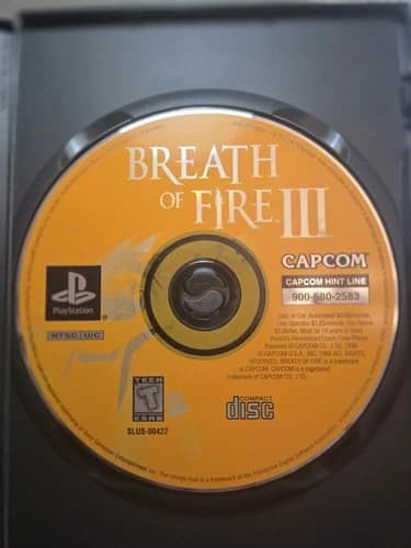 Capcom Breath of Fire III RPG for PS1 PlayStation Disc Only