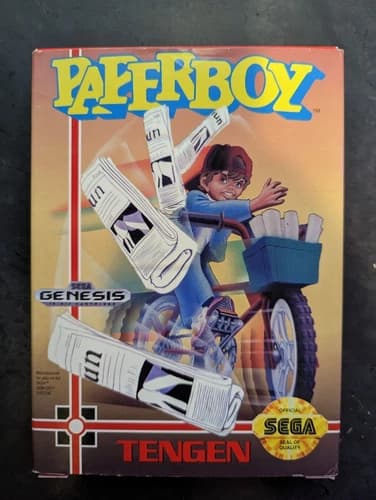 Paperboy (Sega Genesis, 1991) Cardboard Box CIB