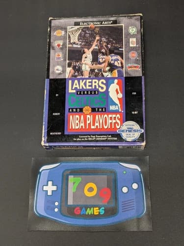 Lakers vs. Celtics and the NBA Playoffs (Sega Genesis, 1990) CIB COMPLETE